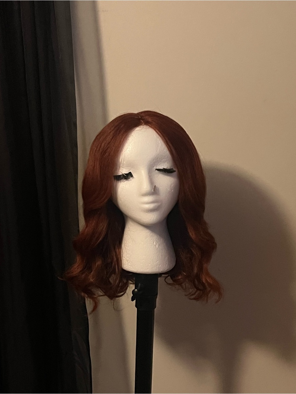 Wavy Center-Part Red-Brown Lacefront Ready to Wear Women's Wig